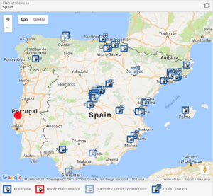 Stations-service CNG en Espagne