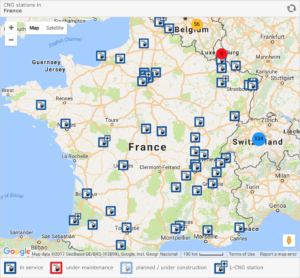 Stations-service CNG en France