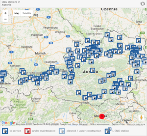 Stations-service CNG en Autriche